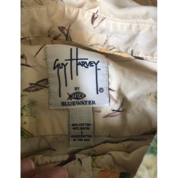 Guy Harvey Button Down Shirt Hawaiian Fish - Picture 7 of 7